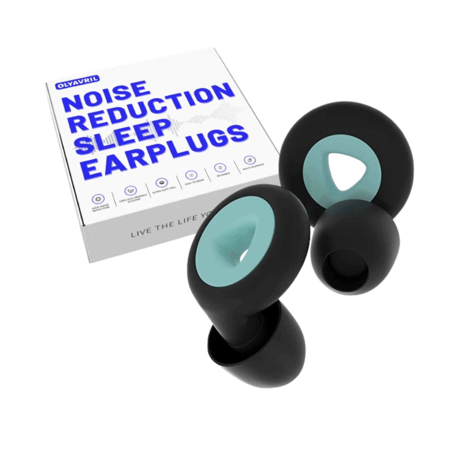 Olyavril noise-reducing earplugs packaging