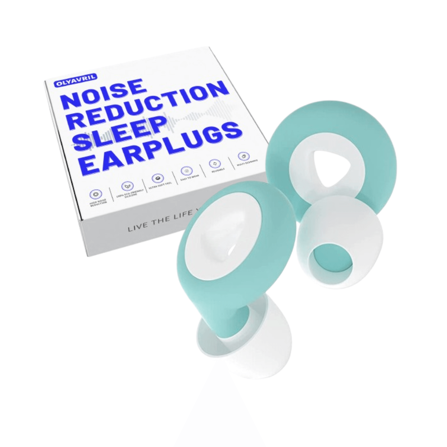 Olyavril noise-reducing earplugs packaging