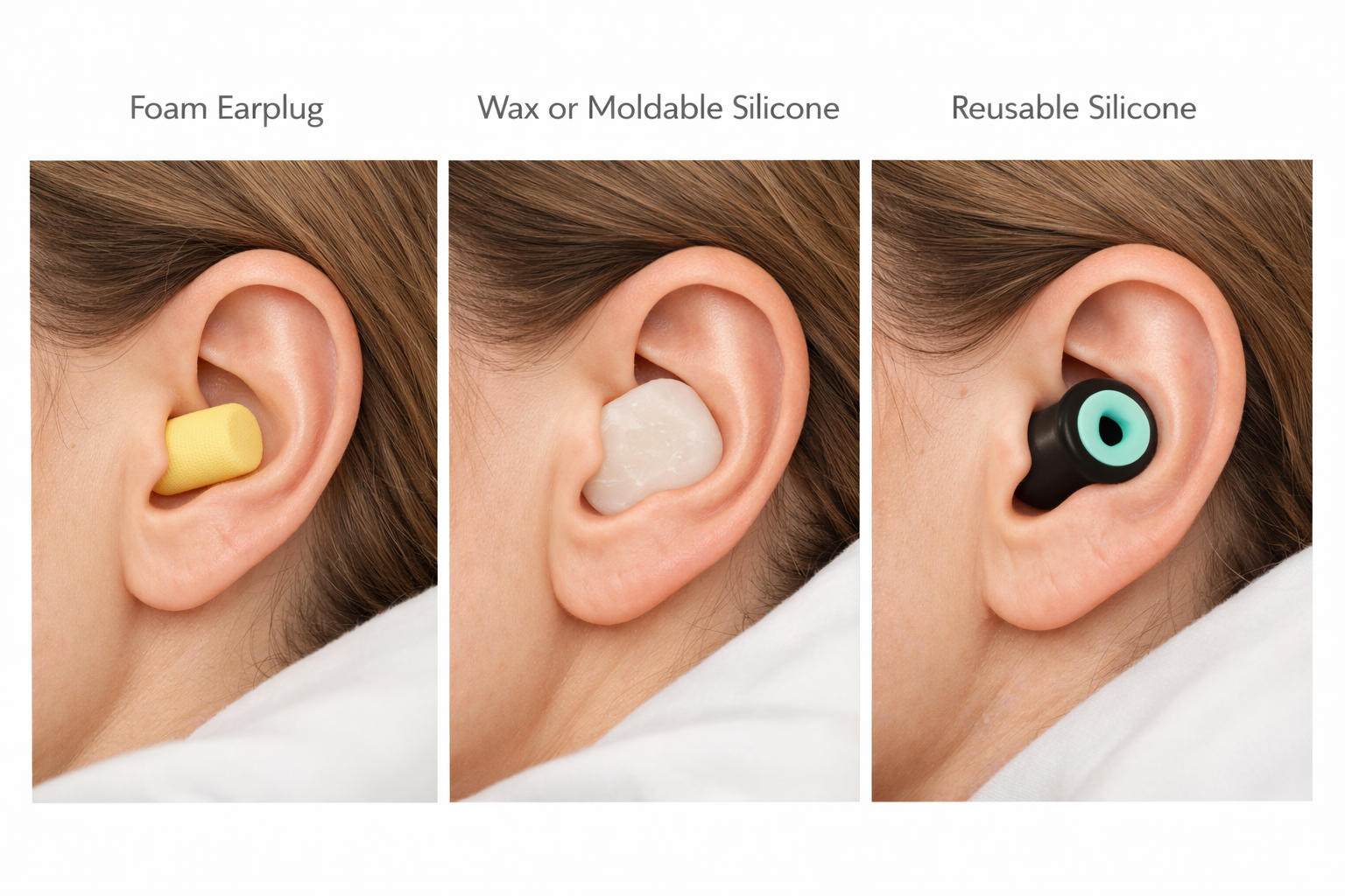 Different materials earplugs comparison