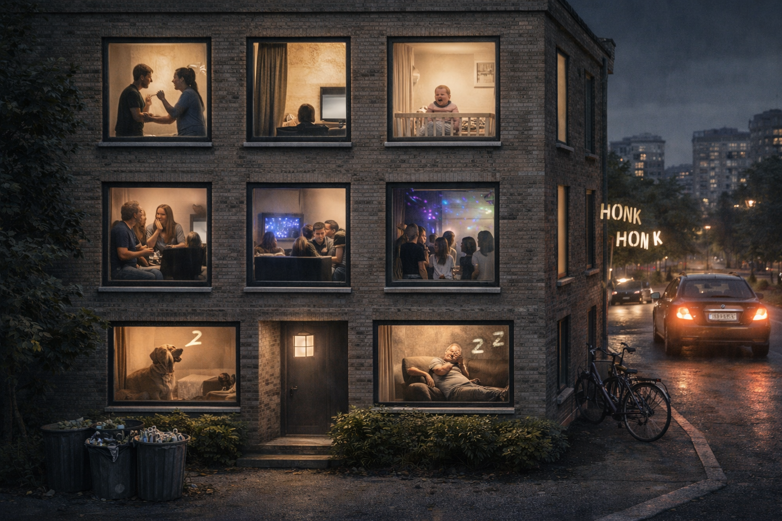 Nous souffrons du bruit dans l'appartement