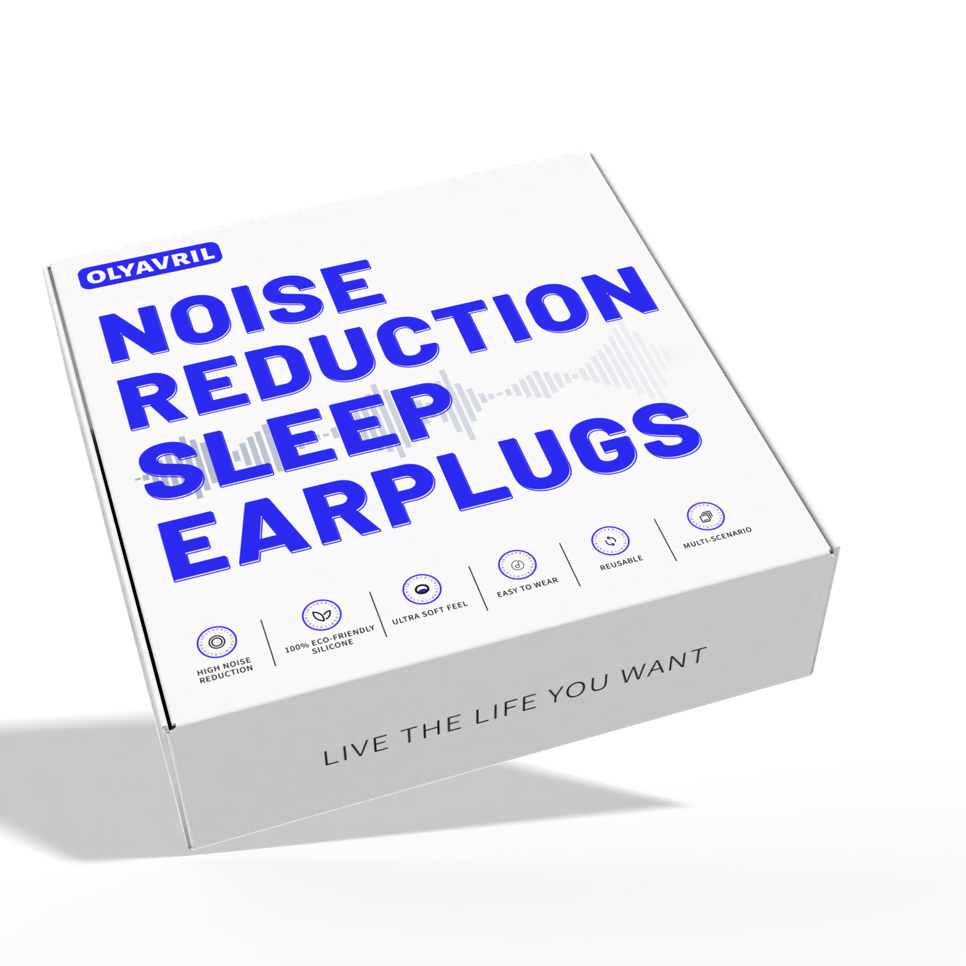 Olyavril reusable earplugs with case